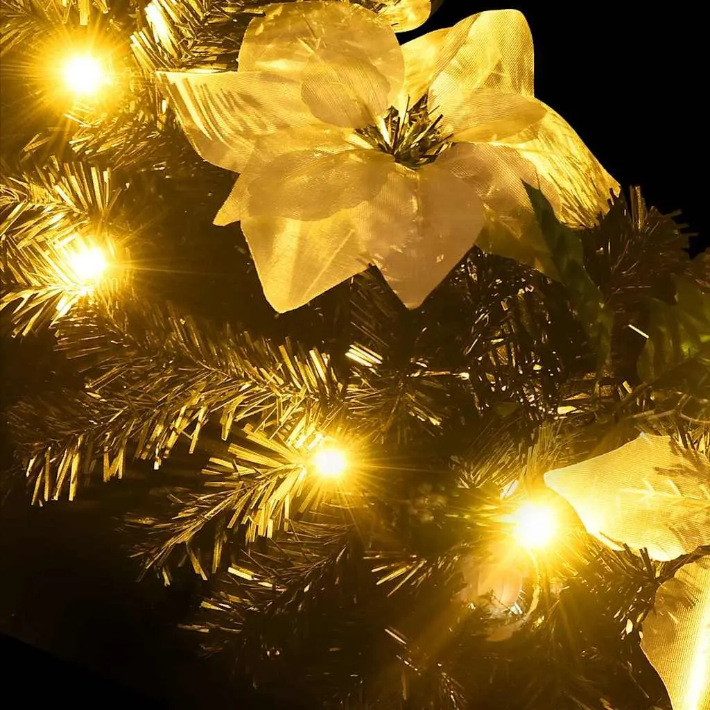 Christmas Garland Indoor Outdoor 2.7m LED Lights Black PVC Holiday Decoration