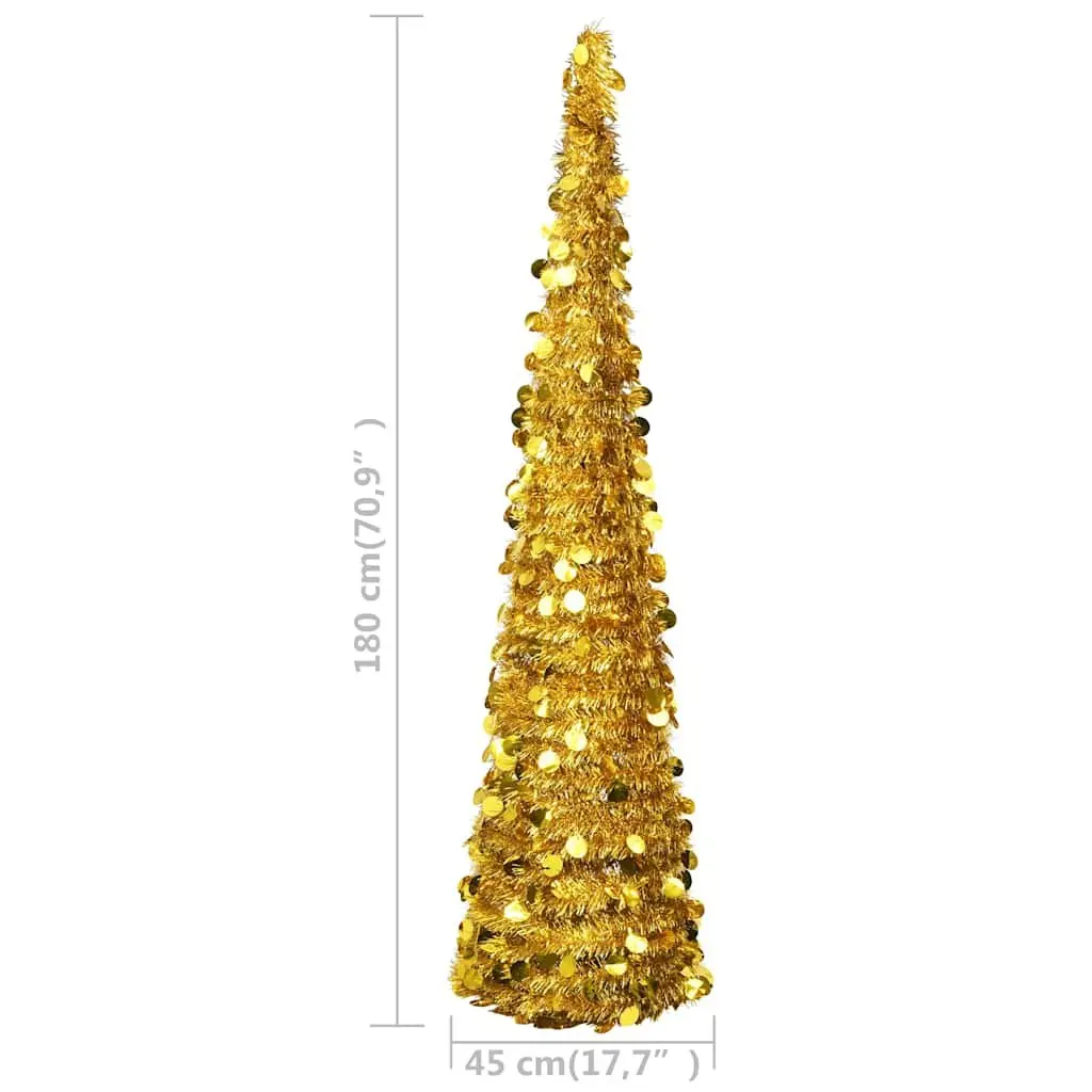 Artificial Christmas Tree Indoor Outdoor 180cm Gold