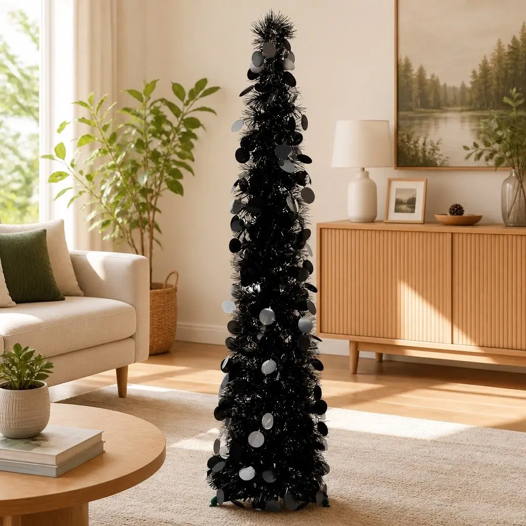Artificial Christmas Tree Indoor Outdoor Black 120cm