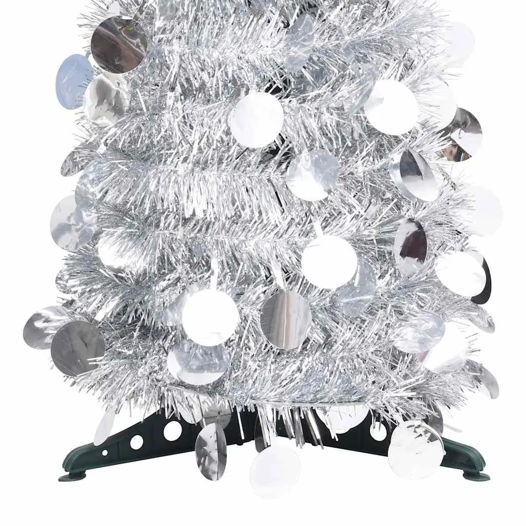 120cm Silver Pop-Up Christmas Tree