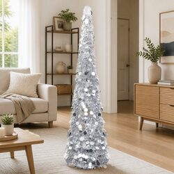 150cm Silver Pop-up Christmas Tree - Specifications