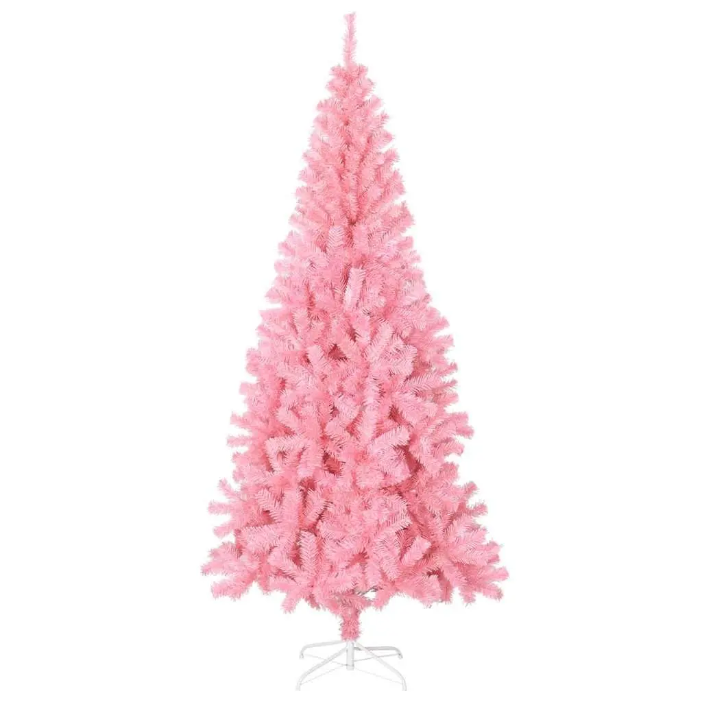 210cm Pink Artificial Christmas Tree with Steel Base