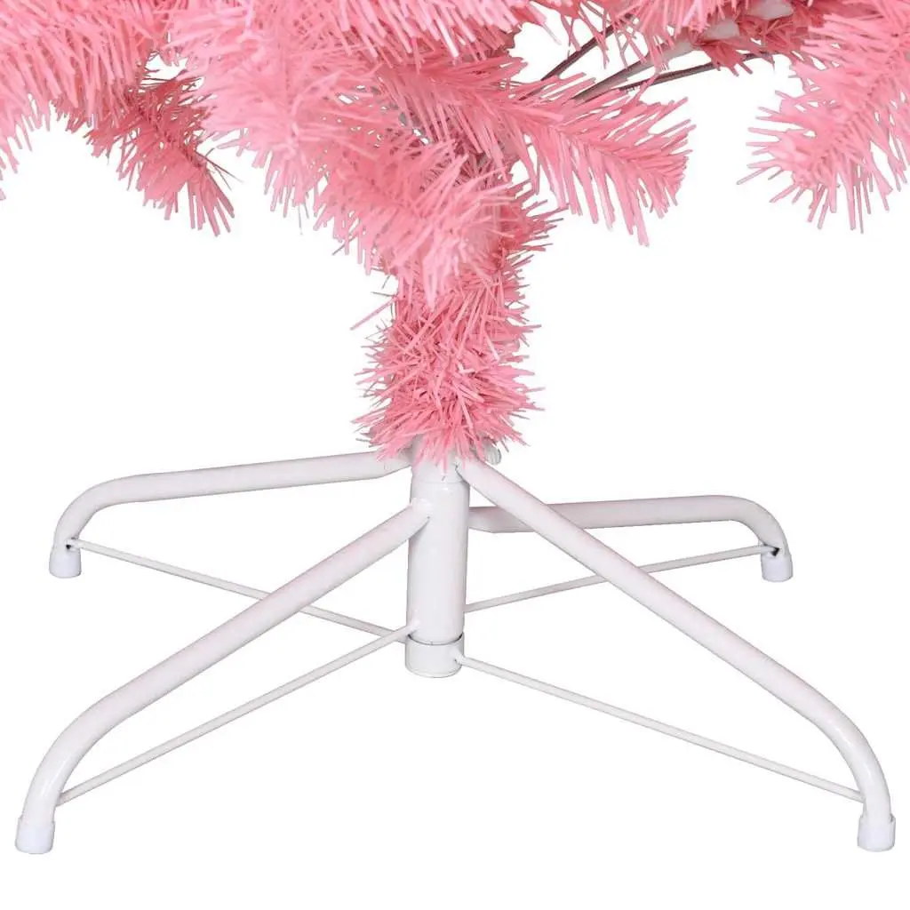 210cm Pink Artificial Christmas Tree with Steel Base