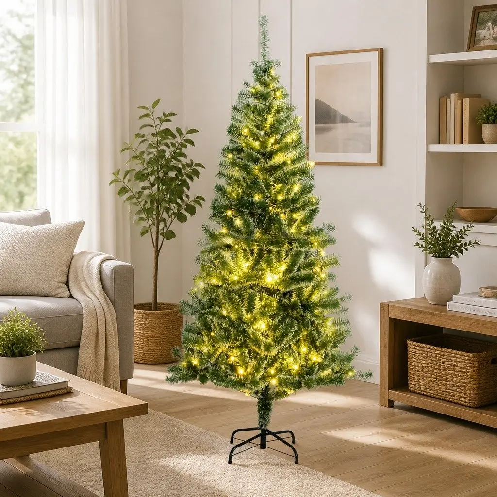 180 cm Green Flocked Christmas Tree