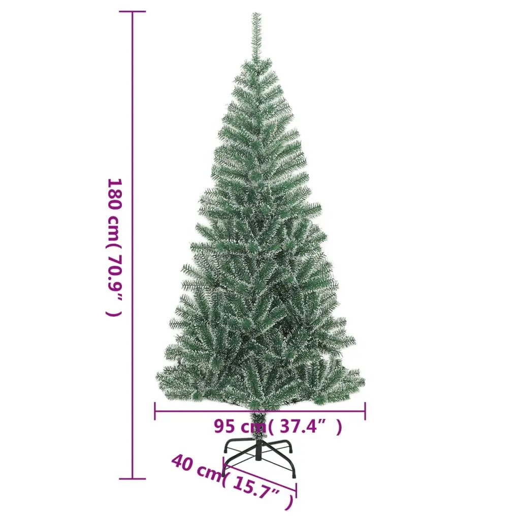 180 cm Green Flocked Christmas Tree