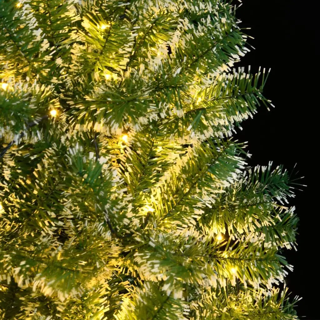 Flocked Snow Artificial Christmas Tree 210cm for Indoor Use with 300 USB Powered LEDs and 8 Lighting Modes