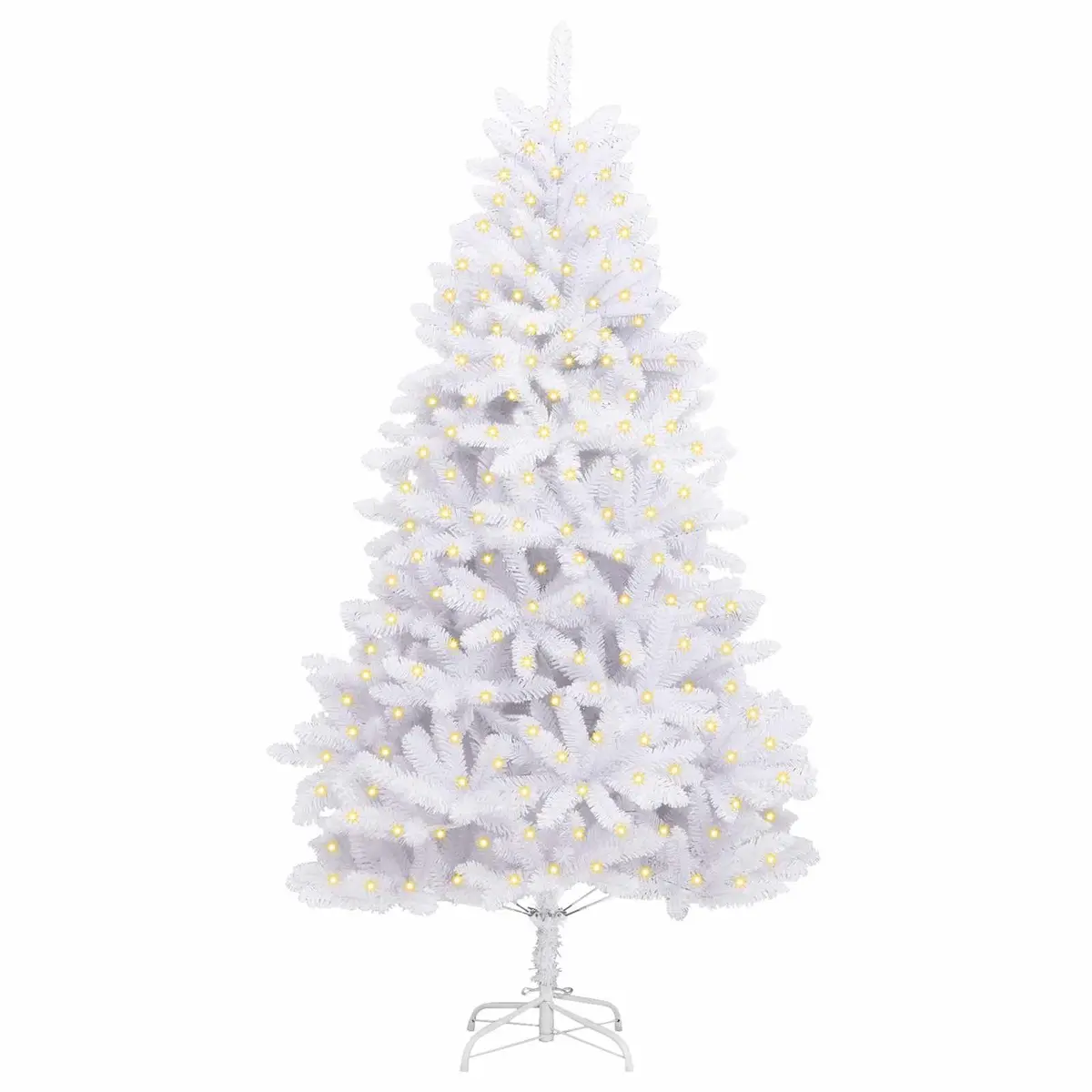 Artificial Christmas Tree White 180cm Living Room Seasonal Decoration