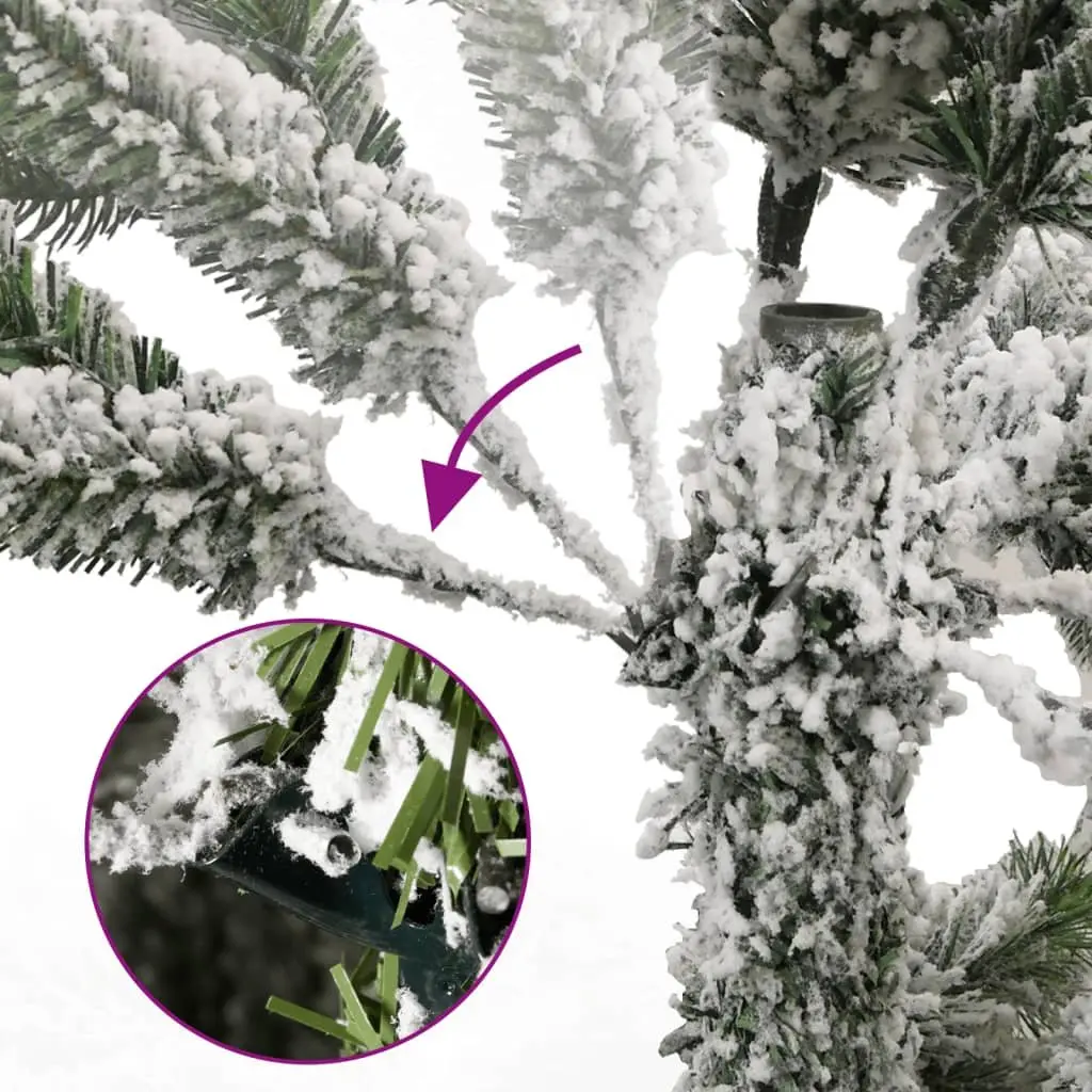 210cm Flocked Christmas Tree with LEDs