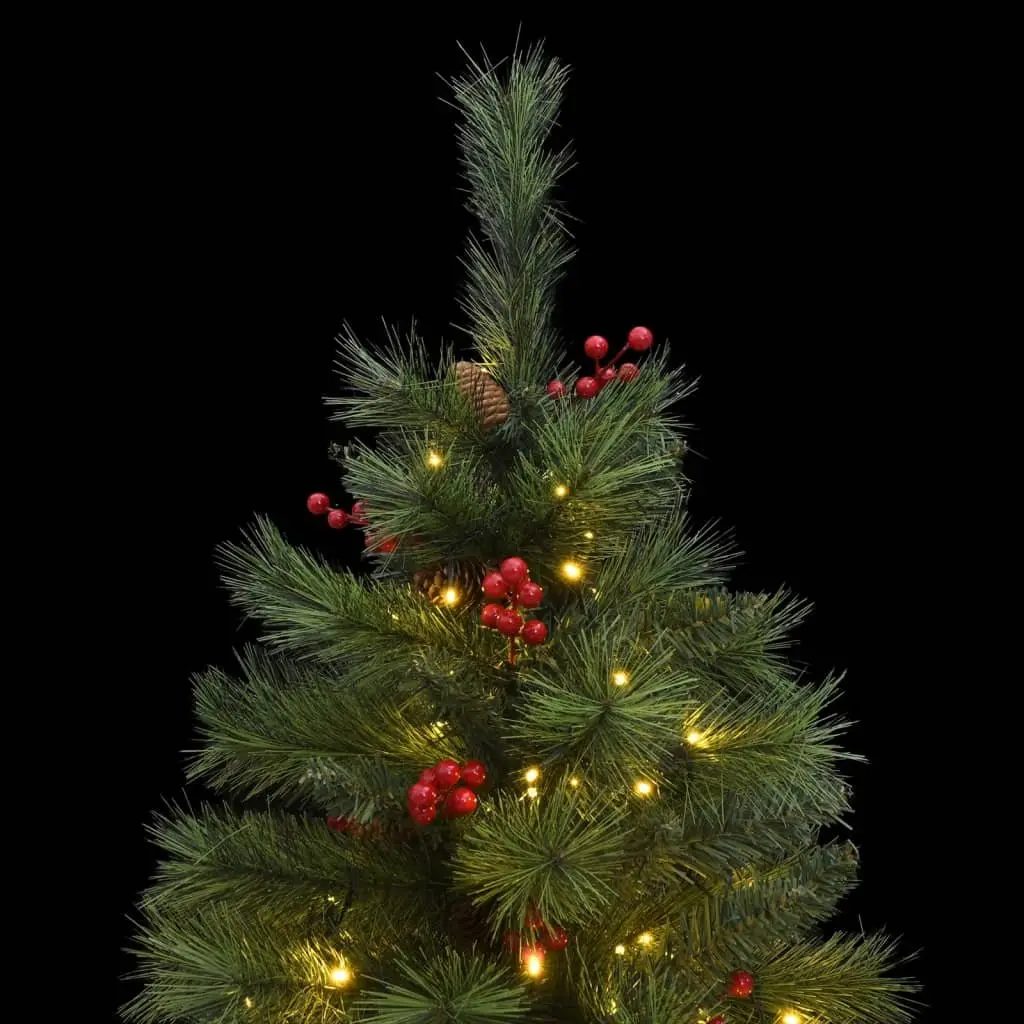 Artificial Hinged Christmas Tree 150 LEDs 120cm 8 Lighting Modes Holiday