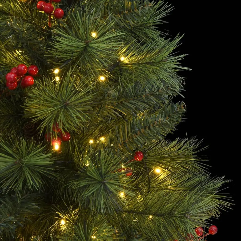 Artificial Hinged Christmas Tree 150 LEDs 120cm 8 Lighting Modes Holiday
