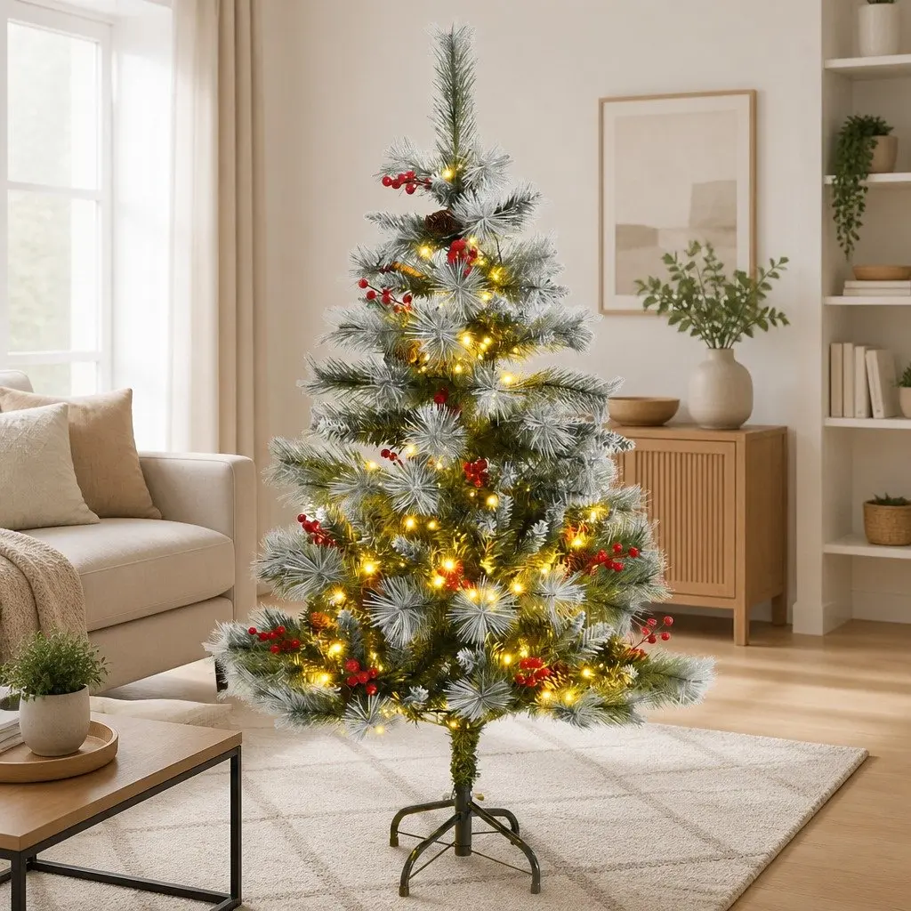 Artificial Christmas Tree for Holiday Decor 150cm with 150 LEDs and 8 Lighting Modes