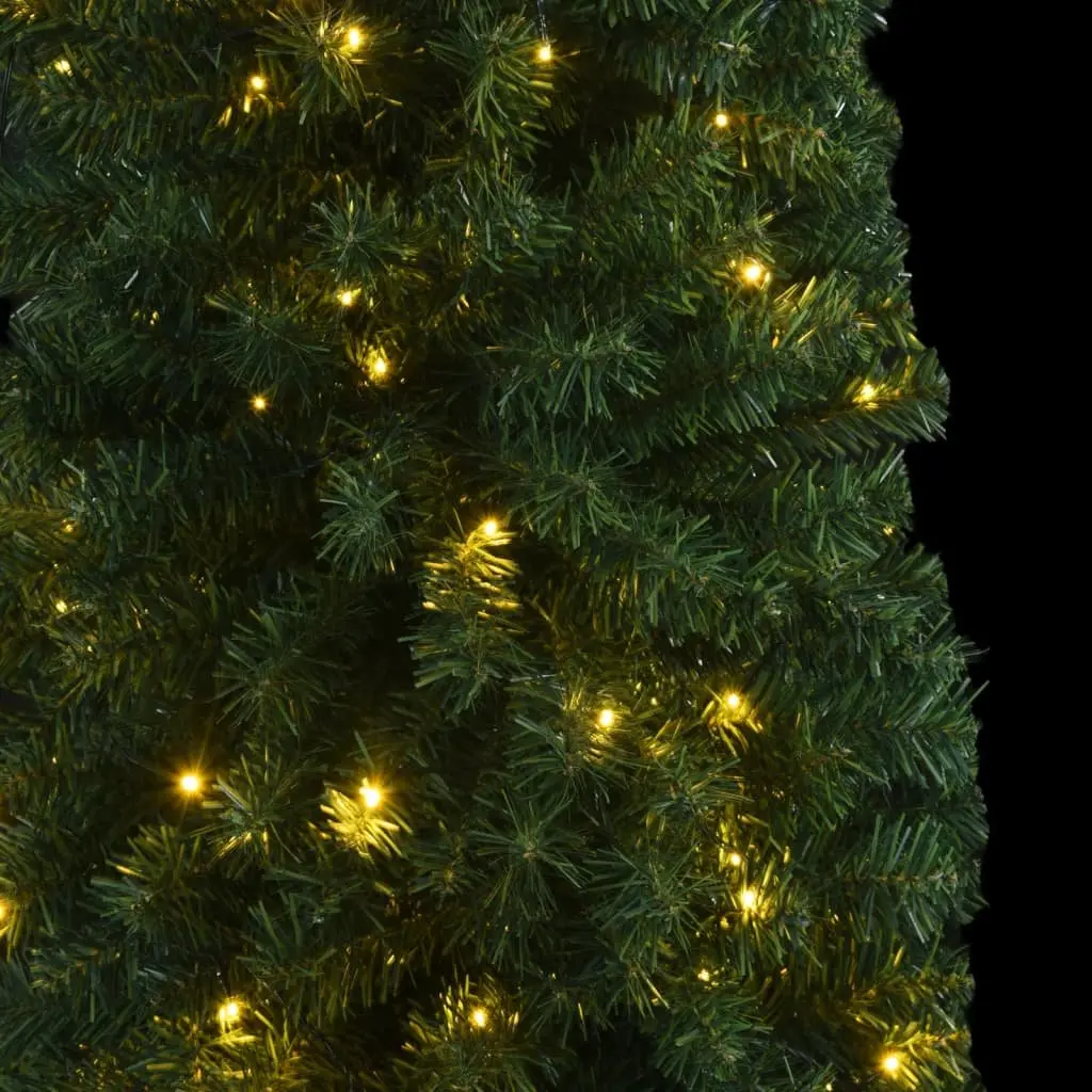 Slim Christmas Tree 270cm 300 LEDs Green Pencil Xmas Decoration Space Saving