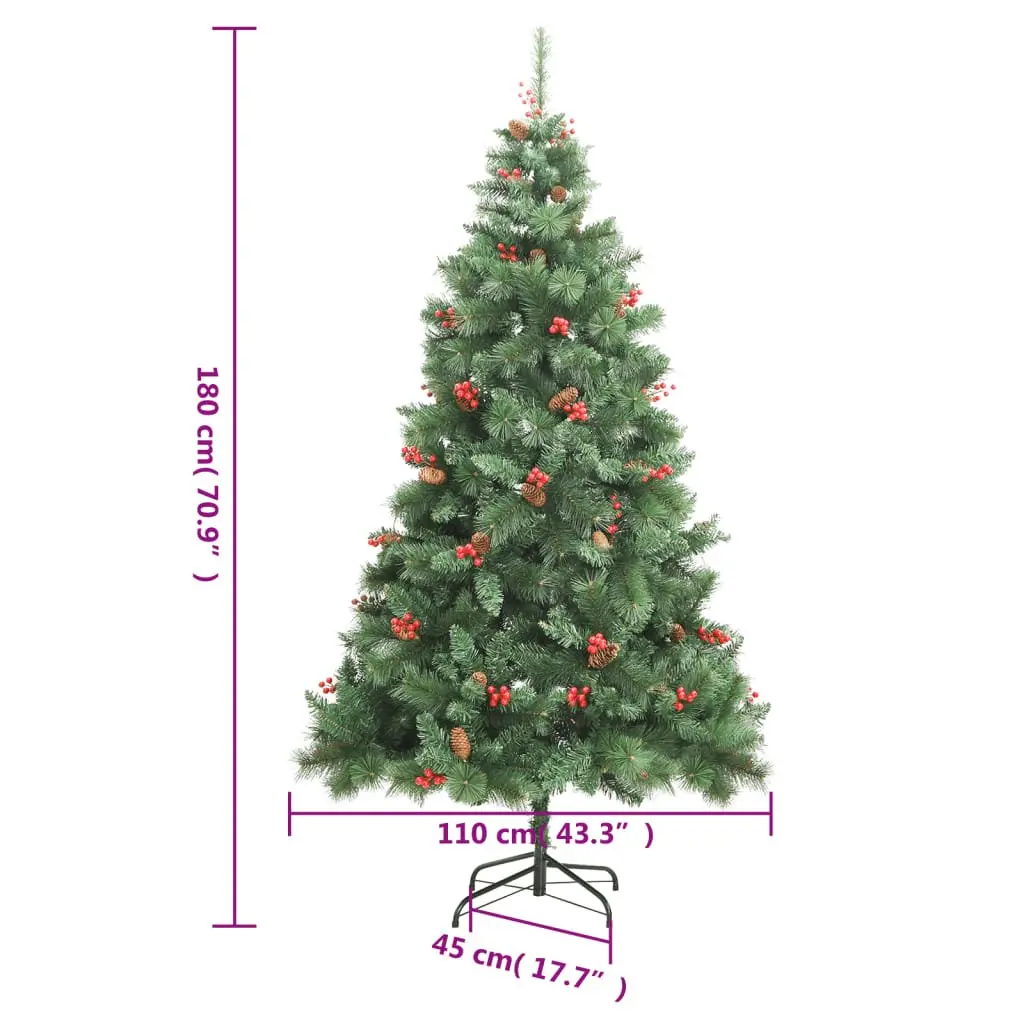 Artificial Christmas Tree for Holiday Decor 180cm with 300 LEDs and 8 Lighting Modes