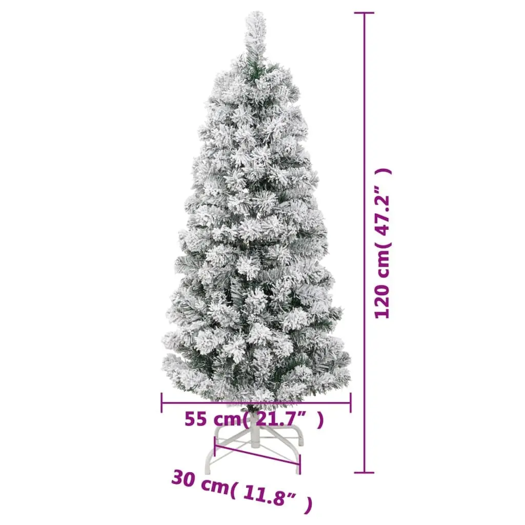 Artificial Christmas Tree 120cm for Holiday Decor with Hinged Branches and 150 LEDs