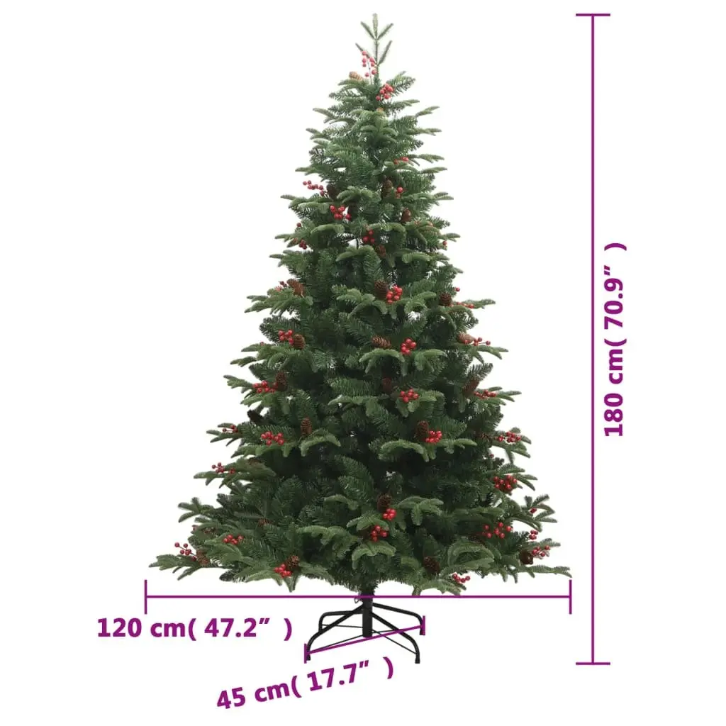 Artificial Hinged Christmas Tree Holiday Home Decor 180cm
