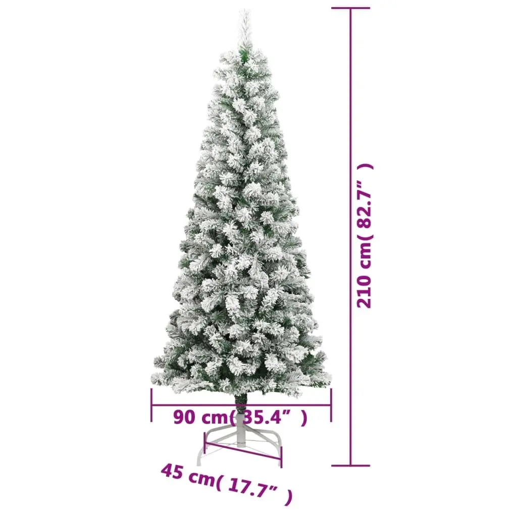 Artificial Hinged Christmas Tree for Seasonal Decoration 210cm with 300 LEDs and 8 Lighting Modes