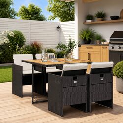 5 Piece Poly Rattan Garden Dining Set Specifications