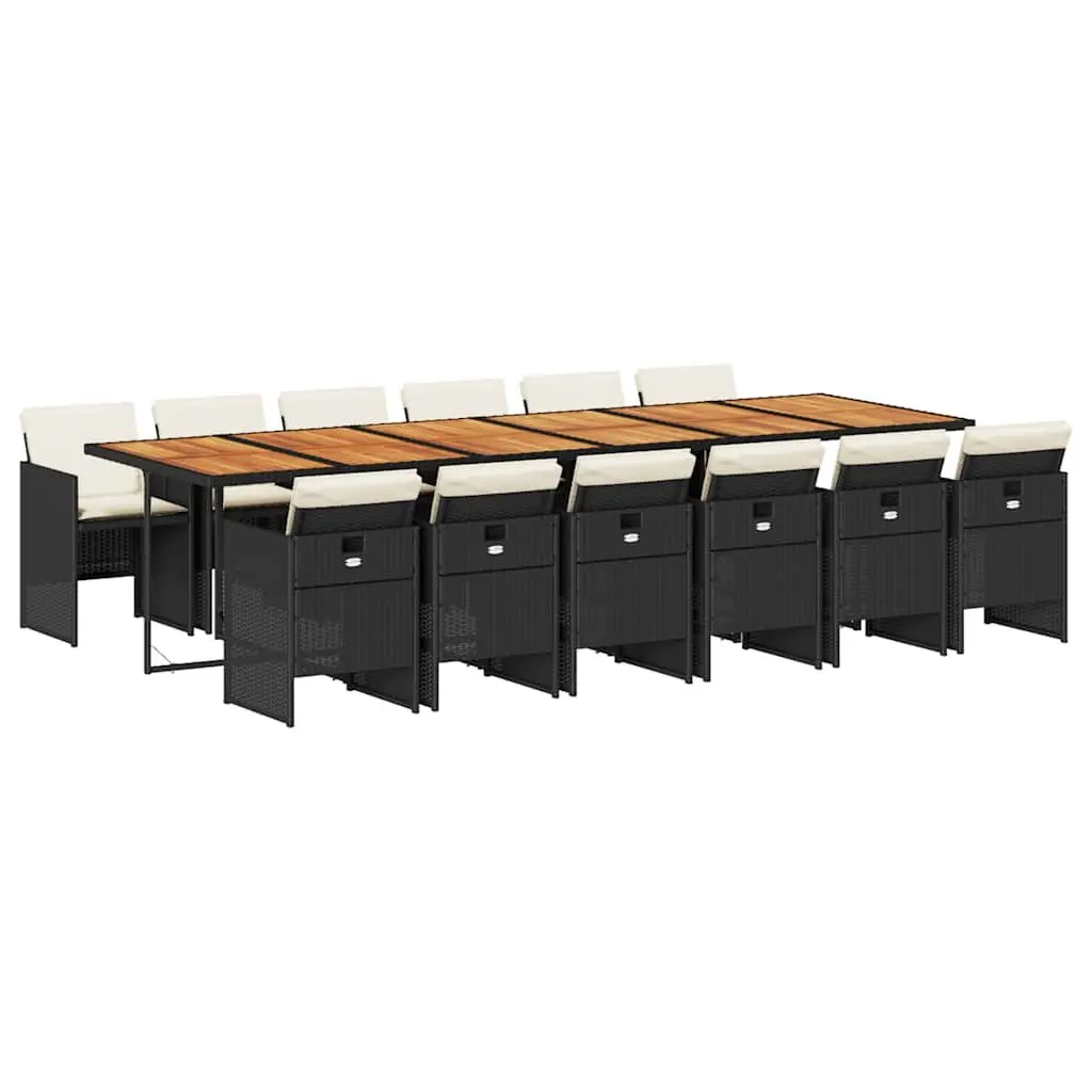 13-Piece Black Garden Dining Set