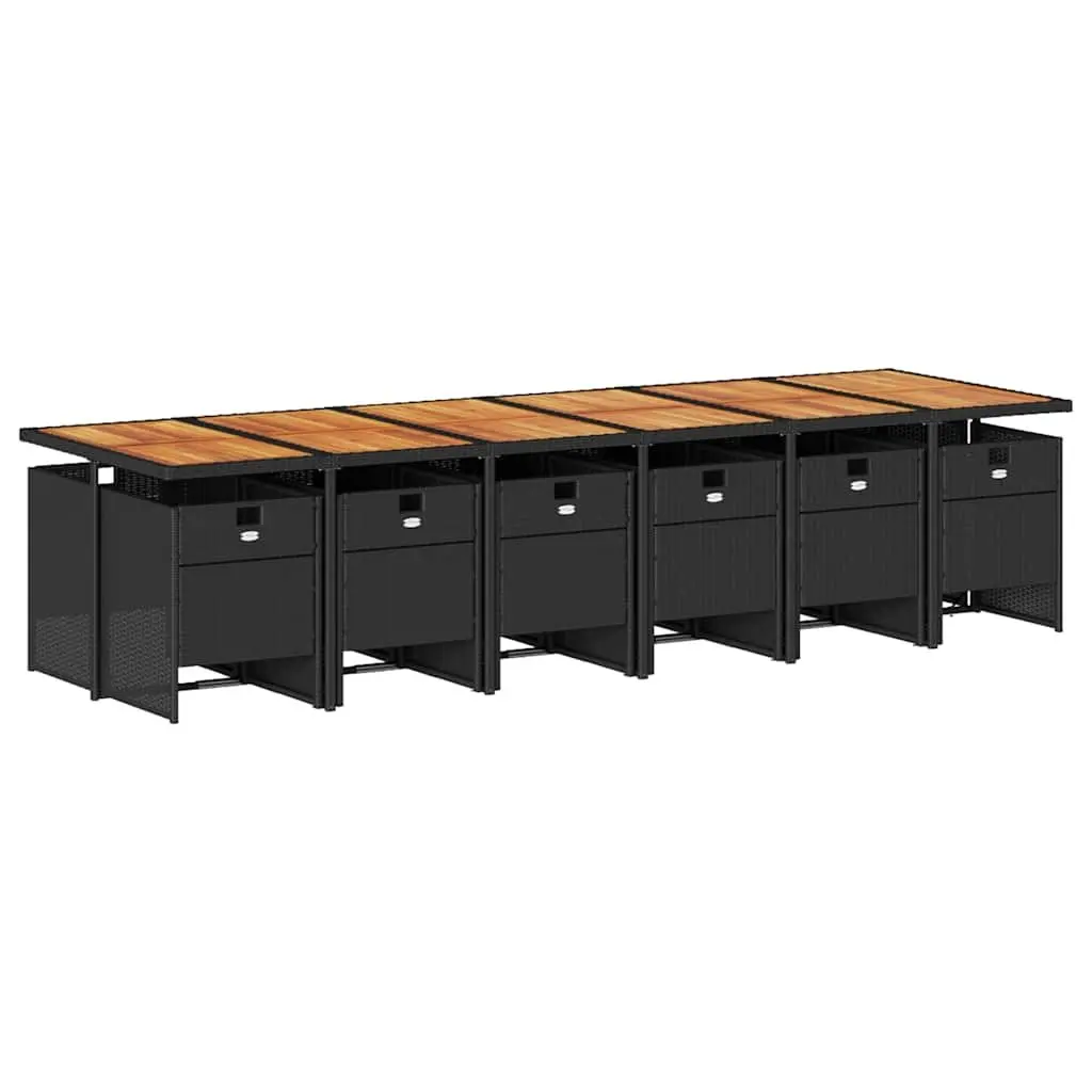13-Piece Black Garden Dining Set