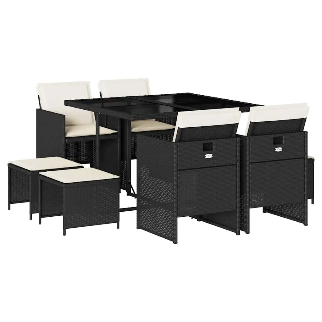 9 Piece Outdoor Dining Set with Cushions