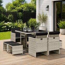 9 Piece Garden Dining Set: Specifications and Features