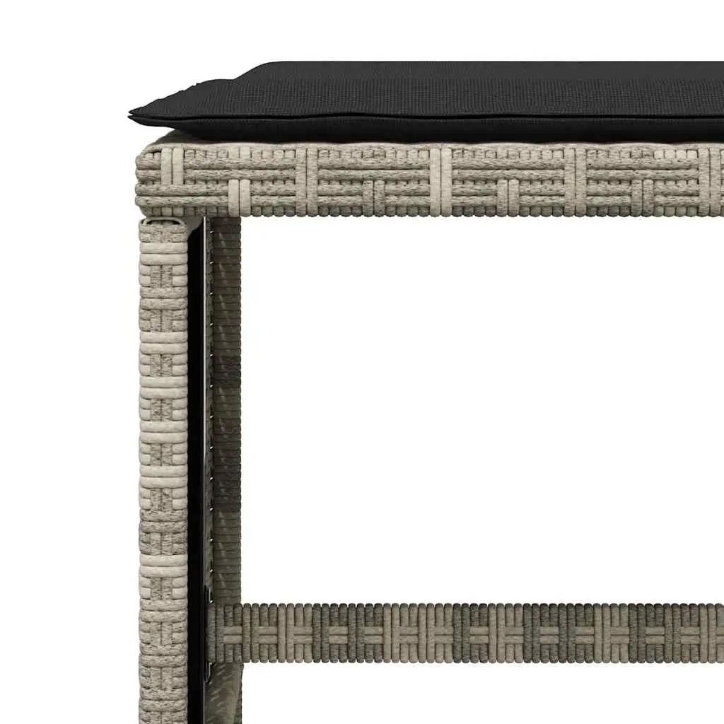 9 Piece Outdoor Garden Dining Set Grey Poly Rattan Patio Table Chairs Cushions