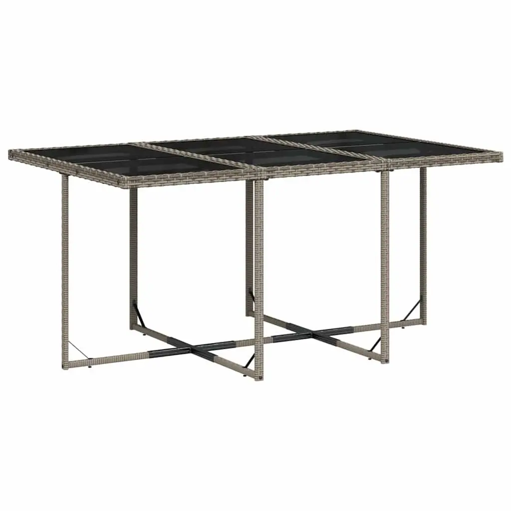 Garden Dining Set 11 Piece Outdoor Patio Grey PE Rattan Chairs Table with Cushions