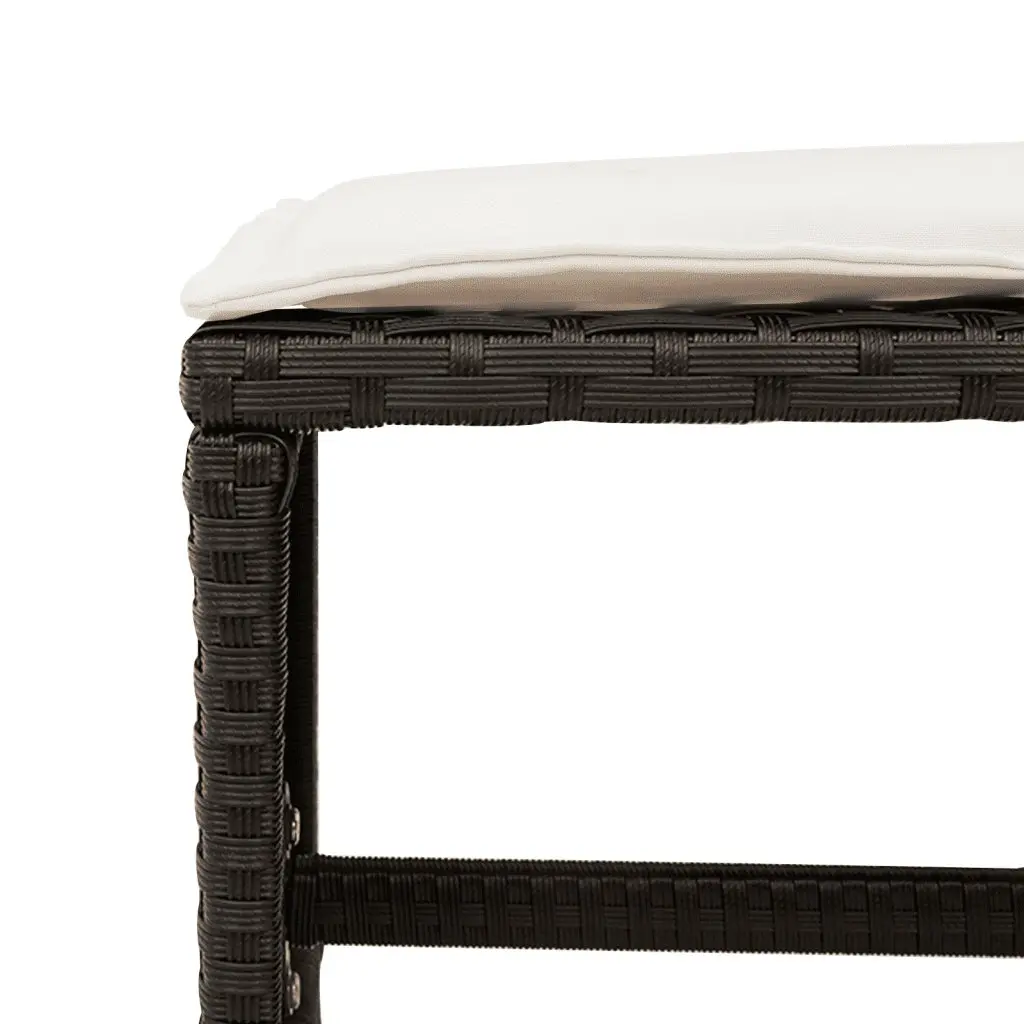 Outdoor Garden Dining Set 13 Piece Black PE Rattan Chairs Table Cushions Patio