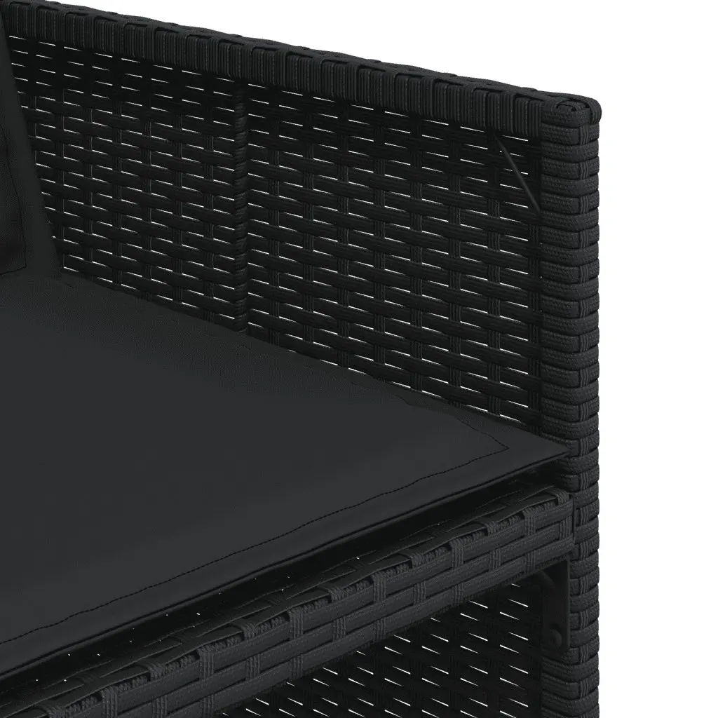 13 Piece Black Rattan Garden Dining Set