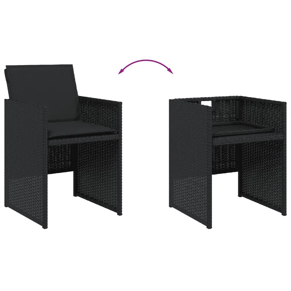 13 Piece Black Rattan Garden Dining Set