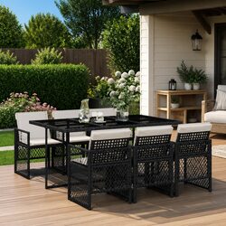 7 Piece Patio Furniture Set: Table and Chairs