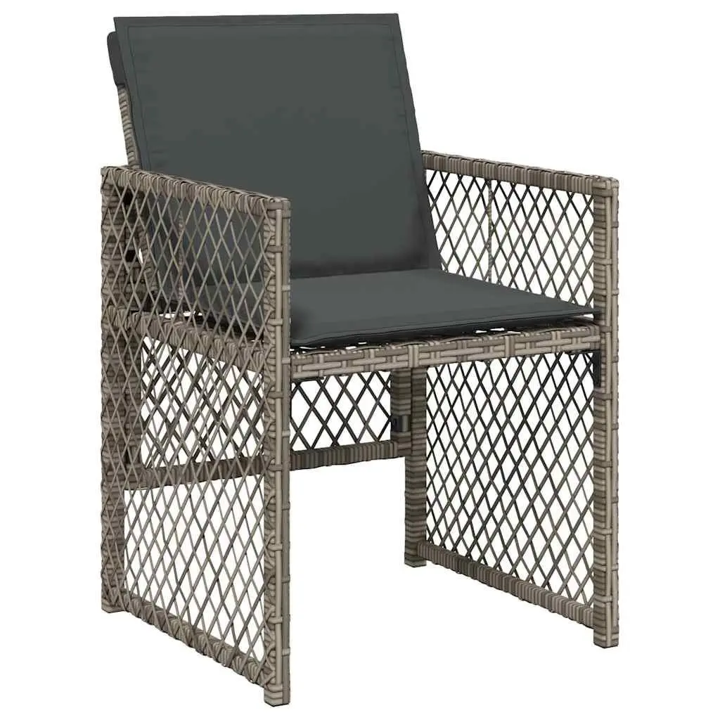 7-Piece Grey Dining Set for Outdoor Use