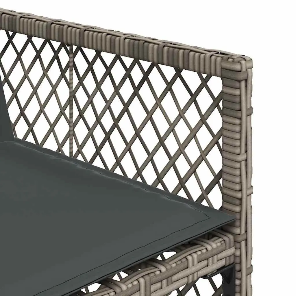 7-Piece Grey Dining Set for Outdoor Use