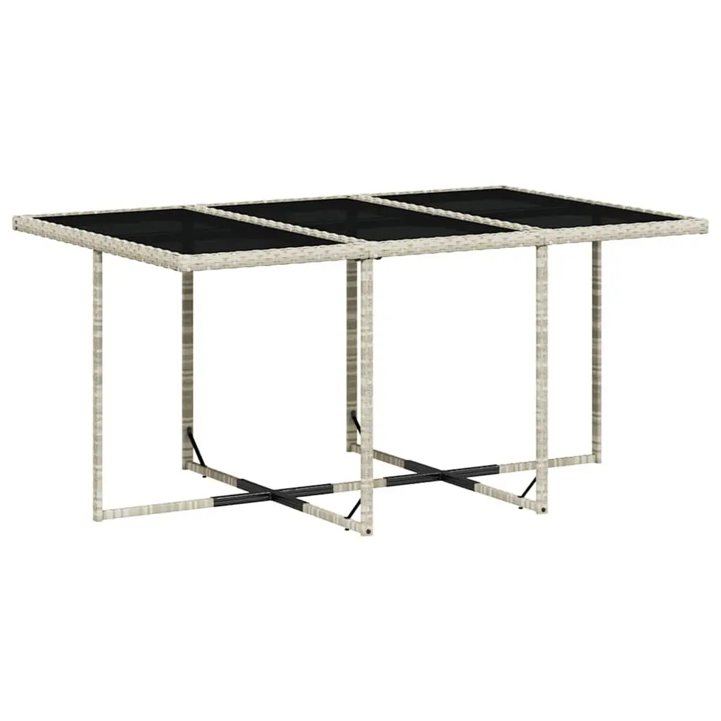 Garden Dining Set 7 Piece Outdoor Furniture Patio Grey Poly Rattan Table Chairs