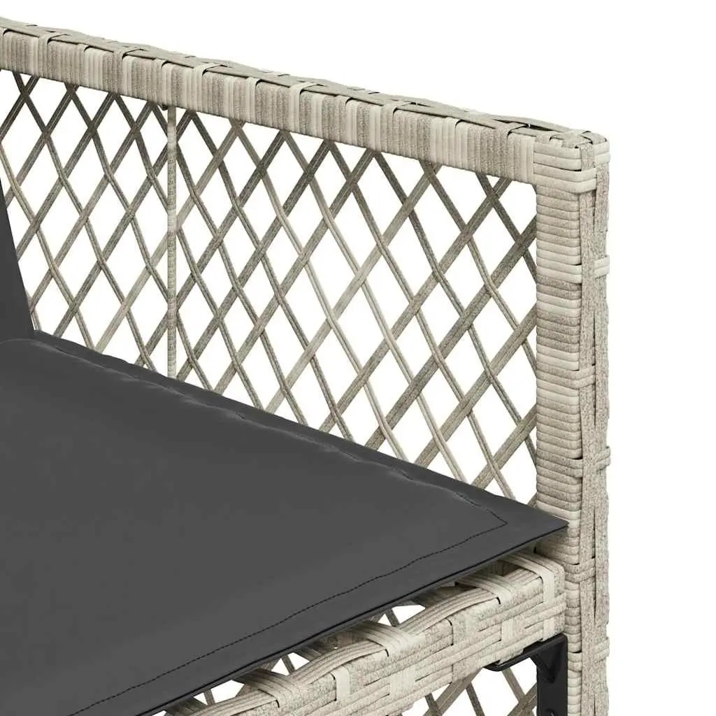 Garden Dining Set 7 Piece Outdoor Furniture Patio Grey Poly Rattan Table Chairs