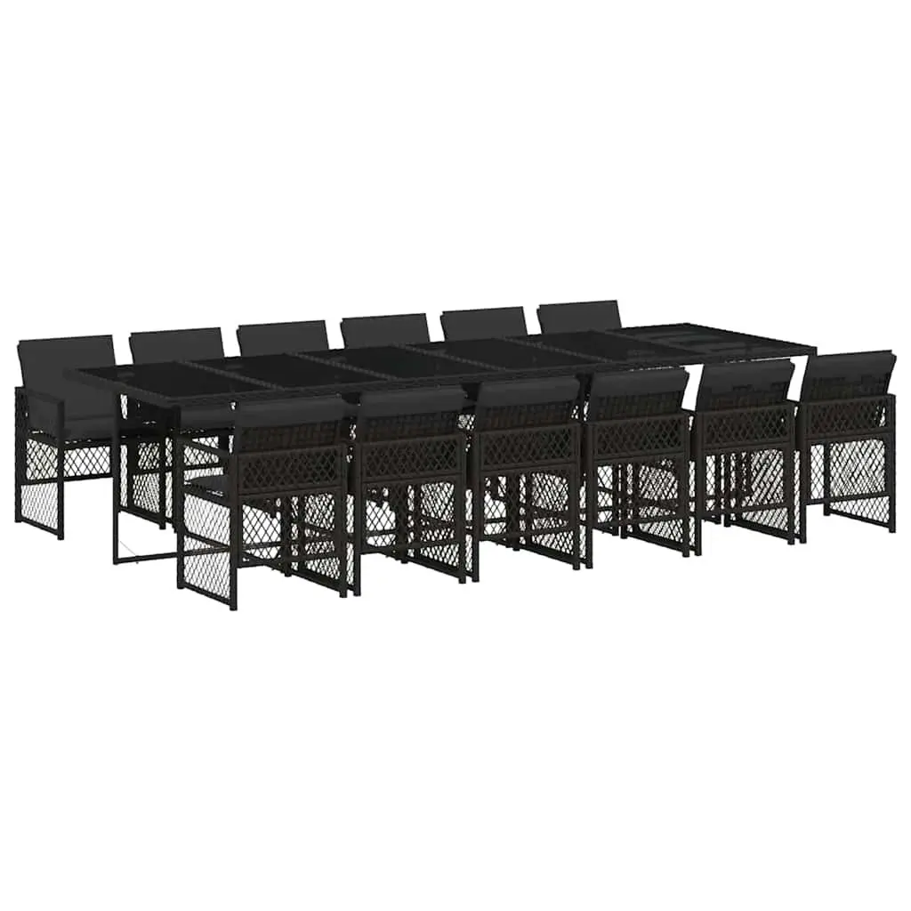 13-Piece Black Outdoor Dining Set