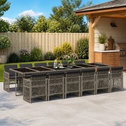 Specifications of the 13-Piece Grey Garden Dining Set