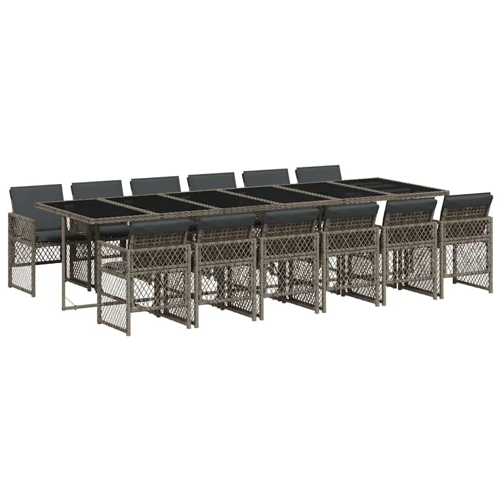 13-Piece Grey Garden Dining Set