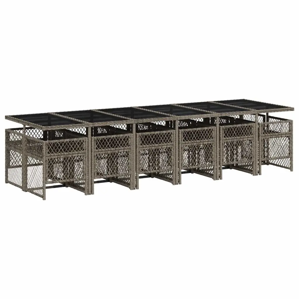 13-Piece Grey Garden Dining Set