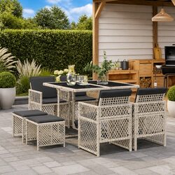 9-Piece Garden Dining Set: Dimensions & Specs