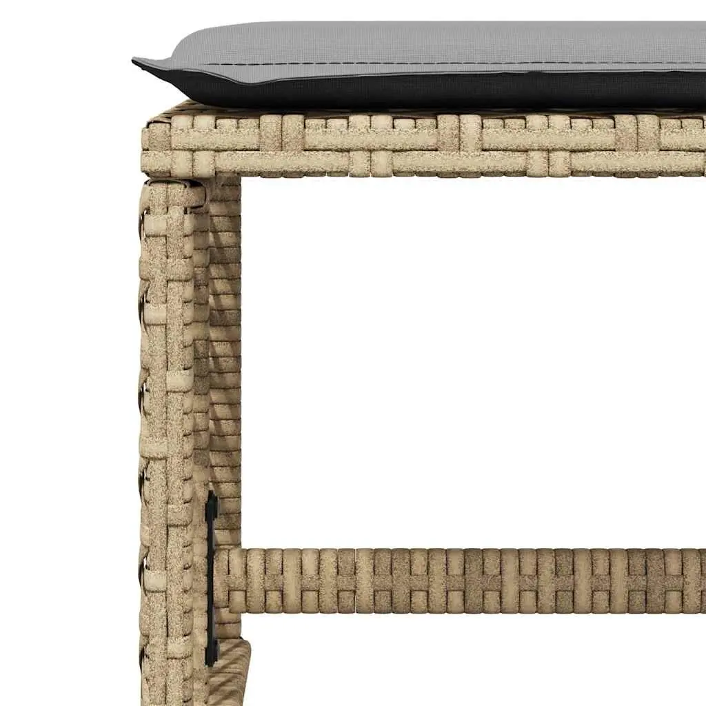 Garden Dining Set 9 Piece Outdoor Furniture Beige Poly Rattan Chairs Table Patio