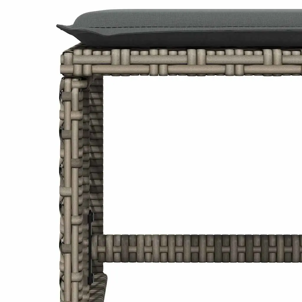 Garden Dining Set 9 Piece Outdoor Furniture Grey Poly Rattan Table Chairs
