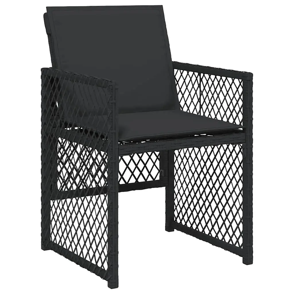 Garden Dining Set 13 Piece Outdoor Furniture Patio Table Chairs Cushions Black