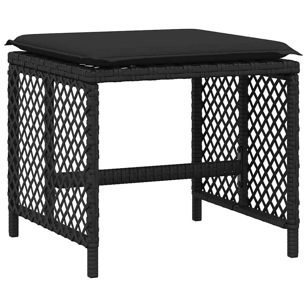 Garden Dining Set 13 Piece Outdoor Furniture Patio Table Chairs Cushions Black