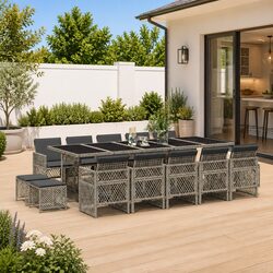 15-Piece Outdoor Dining Furniture Set with Table and Chairs