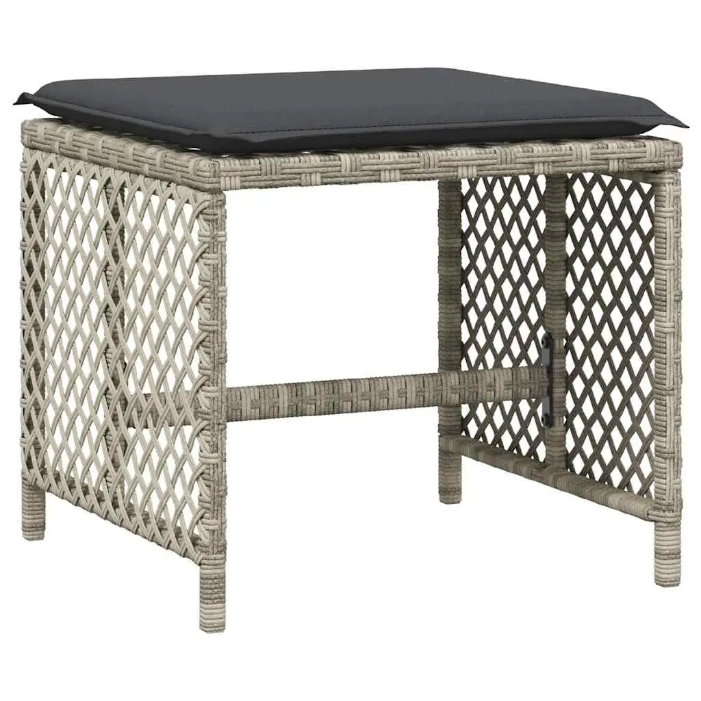 Garden Dining Set Outdoor Use 15 Piece Grey Poly Rattan Chairs Table Patio