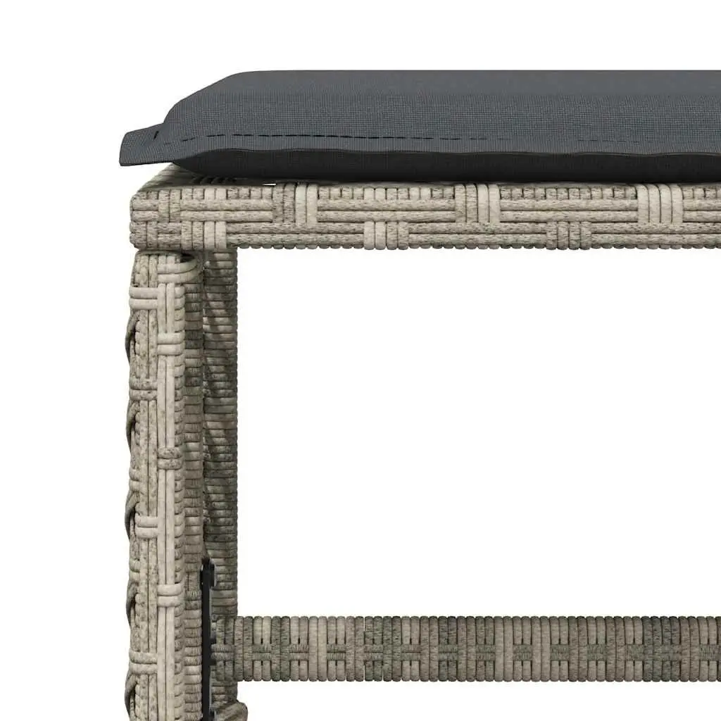 Garden Dining Set Outdoor Use 15 Piece Grey Poly Rattan Chairs Table Patio