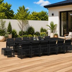 Specifications of Outdoor Garden Dining Set: 17 Pieces