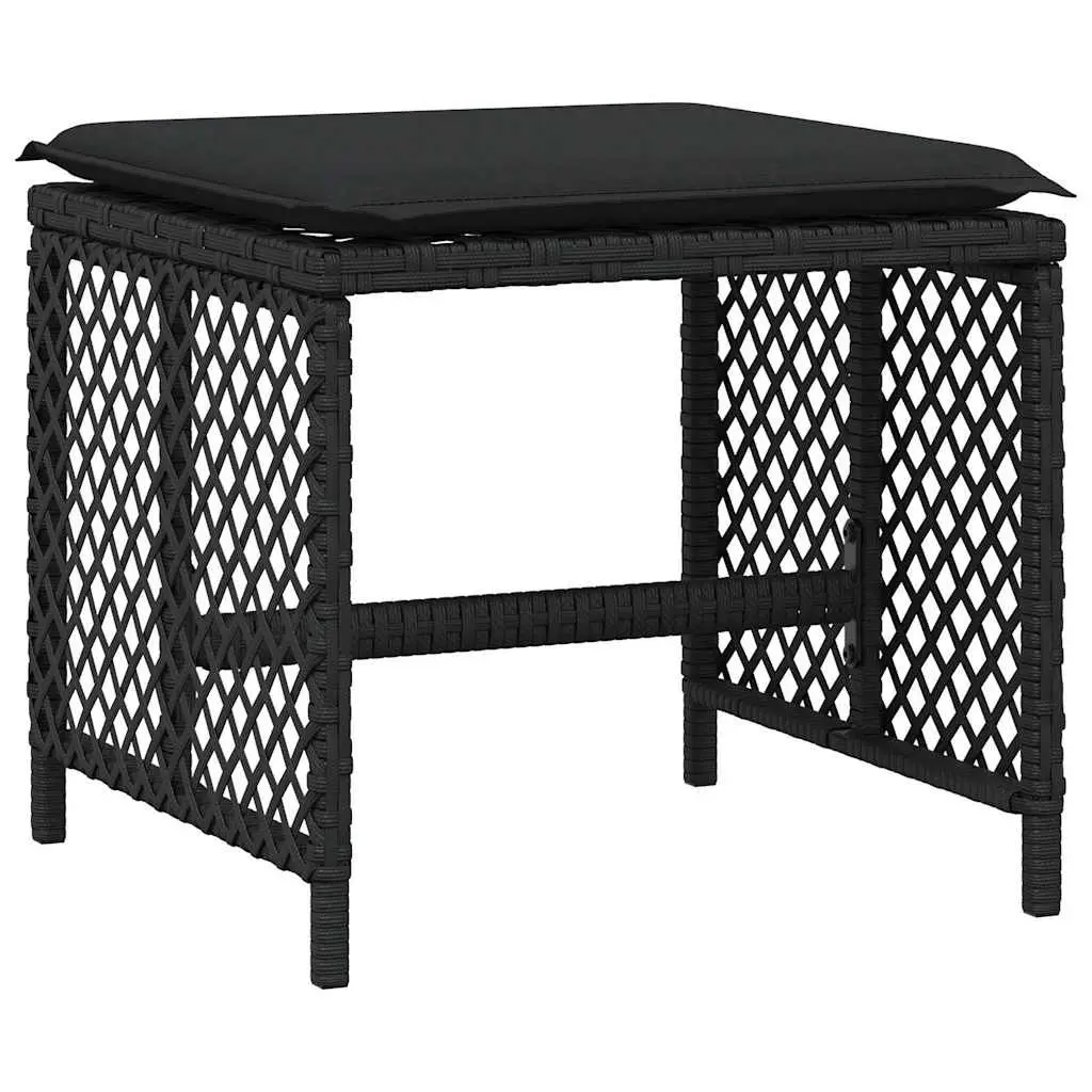 Outdoor Garden Dining Set 17 Piece Black Poly Rattan Patio Furniture