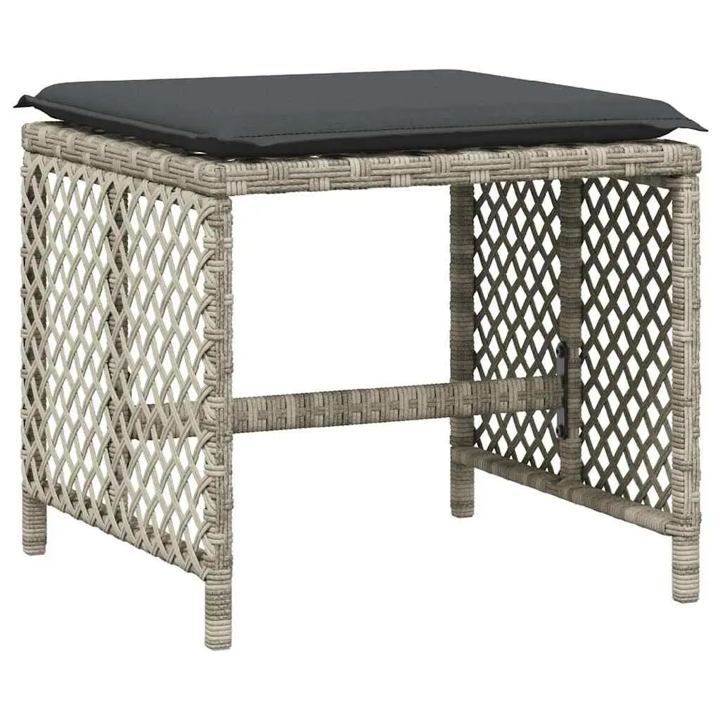 Garden Dining Set 17 Piece Outdoor Furniture Grey Poly Rattan Glass Table